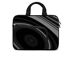 11 11.6 12 12.1 12.5 inches Laptop Sleeve Chromebook Case Ultrabook Case Notebook Sleeve PC Messenger Bag Tablet Case Neoprene Handle Sleeve for Kids Men Women, Two Pockets(Cool Black)