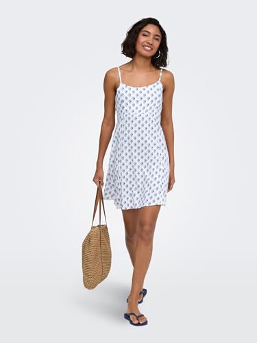 Robe courte à bretelles légère contre la chaleur estivale modèle Cloud Dancer M - 7