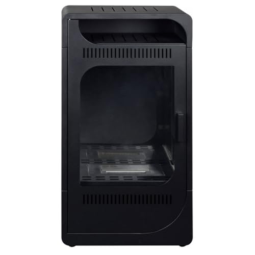 GMR Stufa Bioetanolo Fiammetta Ventilata 2LT Nera