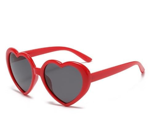 Polarized Heart Shaped Sunglasses Oversized Vintage Love Eyeglasses Party Shopping Favors2
