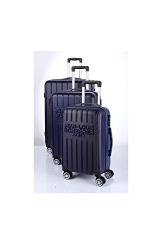 Preisvergleich Produktbild JLS SET 3 SUITCASES TROLLEY ABS 8 Rder 75 Blau