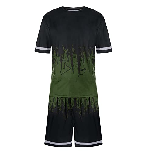 Men's Tracksuits With Hoodie 2 Piece Sweatsuit Outfits Sports Casual Jogger Long Sleeve Hoodies And Sweatpant Set (Z-Q Army Green,X-Large） #TOP4