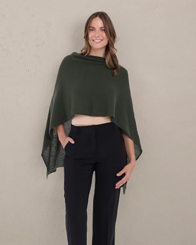 Image of CLAUDIA NICHOLE Womens 100% Cashmere Dress Topper - Cashmere Poncho Wrap