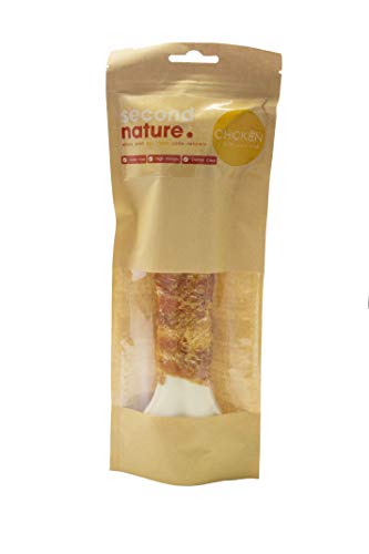 Second Nature Premium, , Dog Treats 8.5" Whitehide Pressed Bone Wrapped in Chicken 6x1pk, 1 count (Pack of 6)