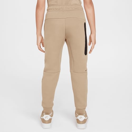 Nike Sportswear Tech Fleece Big Kids' Joggers (HV5869-247, Khaki/Black/Black)2