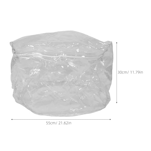 Funda para sofá redonda 55x30 cm transparente para guardar peluches 4