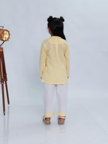 Image of POLKA TOTS 100% Cotton Traditional Nightwear Kurta Pyjama Set | Unisex Night Dress for Kids Girls & Boys | Summer Night Suits for Kids | Ethnic Indian Nightsuit | Cotton Night Suit Combo Set for Baby
