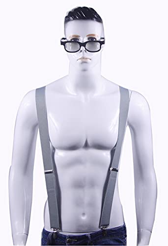 Image of Adjustable Elastic Suspenders for Men's and Women's with X Back Suspenders for Casual & Formal