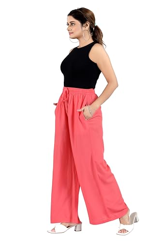 Image of BENKILS Women's Cotton Reyon Regular Fit Palazzo Pants - Available Size - M to 6XL