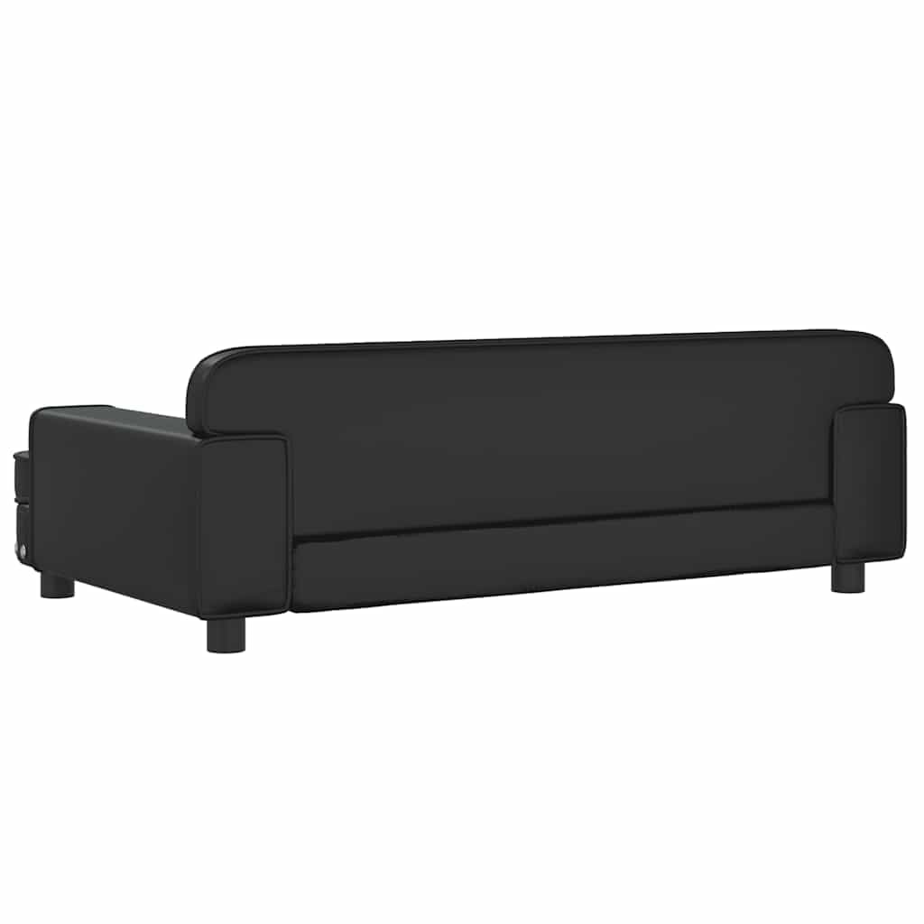 Cuccia per cani nera 90 x 53 x 30 cm, in ecopelle con imbottitura in schiuma, antiscivolo, impermeabile, delicata sulle articolazioni, ideale come posto letto, divano, cuscino per piccoli