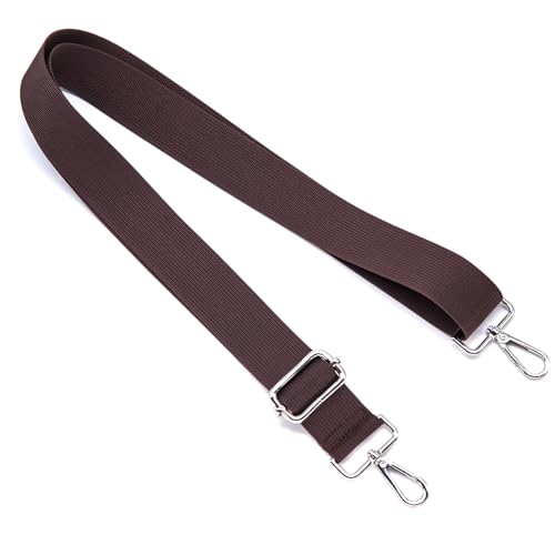 Image of S&loyoe Purse Straps Replacement Crossbody Bag Strap Adjustable Wide Guitar Straps for Handbags 1.5inch (A pure coffee silver)