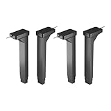 PROGRESSIVE AUTOMATIONS 24VDC Adjustable Electric Lifting Column System - 720 lbs, 23.5' - 49' Height Range - Set of 4 Sit Stand Desk Columns, Control Box, Mounting Brackets, Remote, Black Color