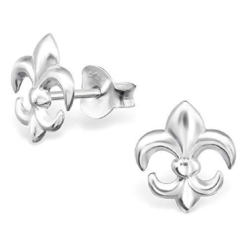 ICYROSE 925 Sterling Silver Fleur De Lis Stud Earrings 22957