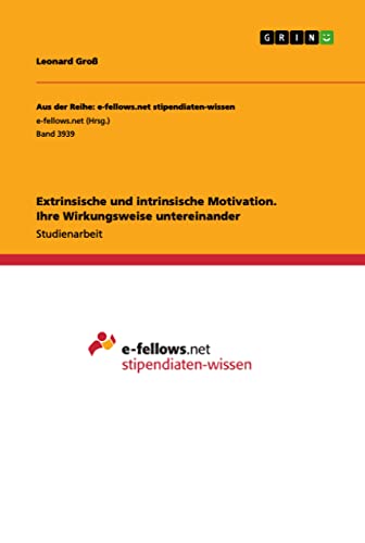 Extrinsische und intrinsische Motivation. Ihre Wirkungsweise untereinander (German Edition)