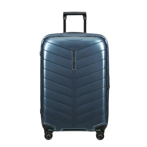 Samsonite Attrix - Spinner M, Valise, 69 cm, 73 L, Bleu (Bleu en Acier)