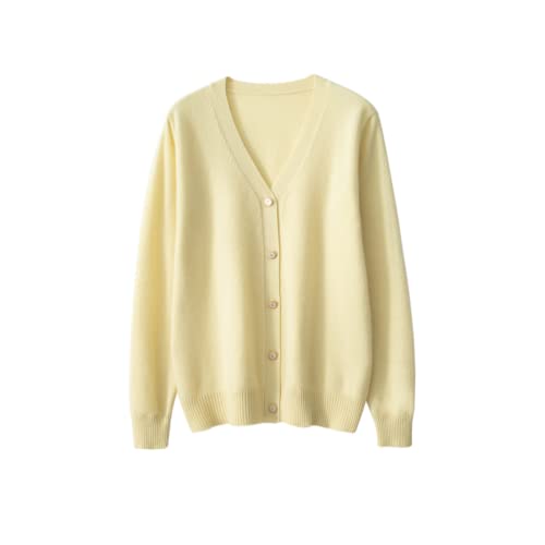 Solid Open Front Knitted Cardigan Cashmere Sweater for Women