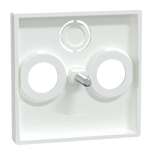 Schneider Electric Merten Zentralplatte für Antennensteckdosen, System M, aktivweiss glänzend, Artikelnummer 296725
