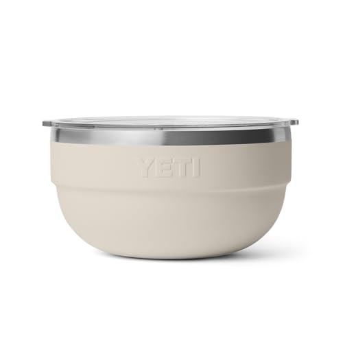 Image of YETI Rambler Bowl, Vacuum Insulated, Stackable and Nestable Stainless Steel Bowl with Lid, 2 Quart, Cape Taupe