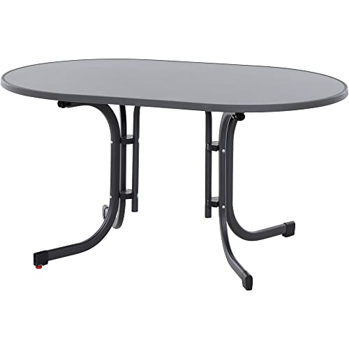 Paco Klapptisch 138 x 90 cm matt anthrazit Stahl/Melamin