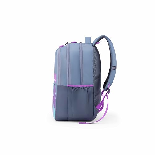 Image of American Tourister Lit | 36 Ltrs | 3 Compartments | Bottle Pocket | Ergonomic Padded Back Panel & Shoulder Straps | Secondary School Backpack | 1 Year International Warranty | Greenish Grey