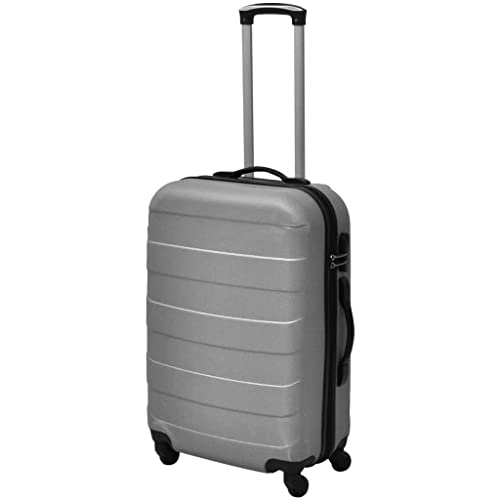 CHARMMA 3 Piece Hardcase Trolley Set Silver2