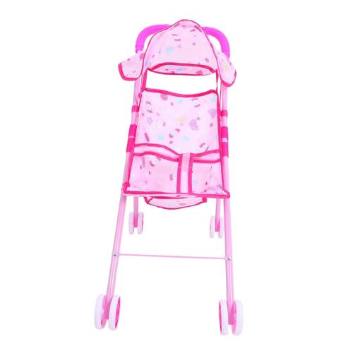 VICASKY Puppenwagen Modell mit Klappbarem Design Leicht Robust und Sicher für Mädchen und Zubehör für Puppenhaus Rollenspiele