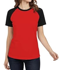 Red & Black - Short Sleeve Raglan Women