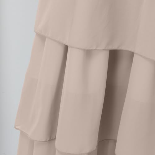 Robe d'été longue en mousseline légère robe trapèze manches 3/4 aérée