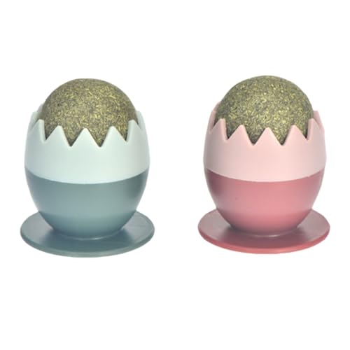 YARNOW 2 Piezas Bola de Cat Toys Gatito Masticar Juguete Gatito Jugando Juguete Masticar Gatito Bolas de Hierba gatera para Gatos Juguetes de Hierba gatera para Gatos el plastico