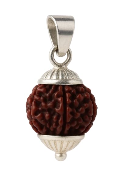 Ratna Shree Jewellers & Gems Brown 7 Mukhi Nepali Rudraksha 925 S...