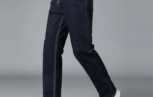 Men's Skinny Jeans with Stylish Pockets, Designer Loose-fit Solid-Color Stretch Jeans for a Vintage Street Style2