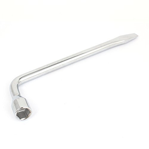 Automobile Car L Type Hexagon 19mm Slotted End Socket Lug Wrench
