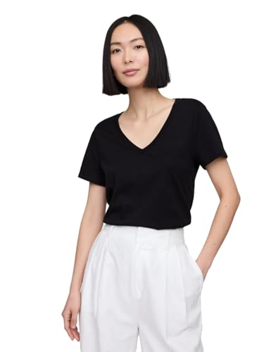 GAP Womens Favorite V-Neck Tee T-Shirt True Black XXL