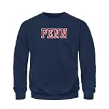 Barnesmith University of Pennsylvania, UPenn Quakers, Adult Unisex Crewneck Sweatshirt, Classic, Navy, Medium