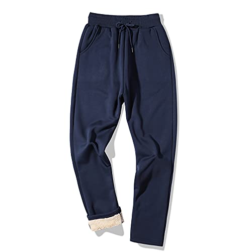 Kissonic Men's Winter Fleece Sweatpants Sherpa Lined Pants Athletic Track Running Pants