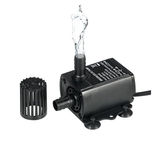 Industrial Water Pressure Diaphragm Pump 2.4W 4.8W Ultra-quiet Mini Brushless Waterproof Submersible Fountain Aquarium Circulating Water Pump(4.8W)