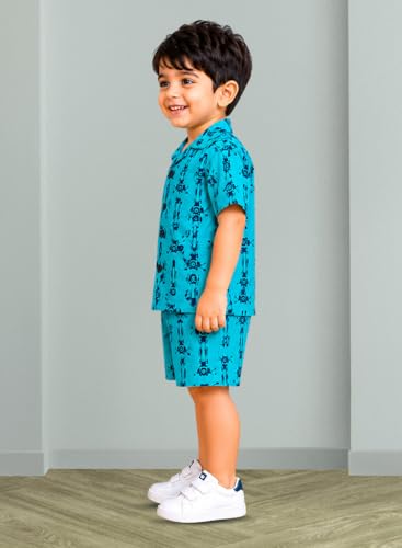 Image of 3BROS Baby Boys & Baby Girls Pure Cotton Clothing Set Casual Half Sleeves Shirt with Shorts Set For Boys & Girls