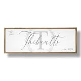 YATIE Rustic Farmhouse Monogram Sign