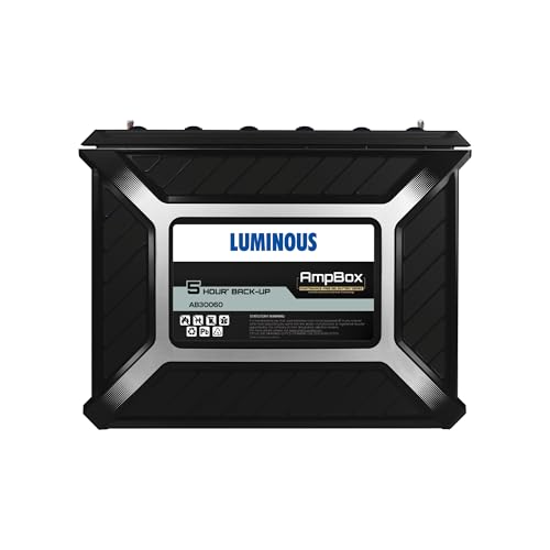 Image of Luminous Ampbox AB30060 Gel Battery for Home, Office & Shops | Tall Tubular Battery | 5hr Backup | Maintenance Free | German Technology | Durable & Reliable | 60 Months Warranty by Luminous