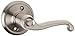 Schlage FE285 CAM 619 FLA LH Camelot Front Entry Handleset with Left-Handed Flair Lever, Lower Half Grip, Satin Nickel