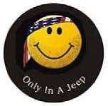 Genuine Jeep Accessories 82212305AB Cloth Spare Tire Cover with Smiley Face Logo