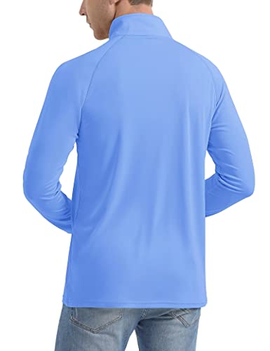 MAGCOMSEN Men's Long Sleeve Sun Shirts UPF 50+ Tees 1/4 Zip Up Fishing Running Rash Guard T-Shirts Outdoor Shirt4