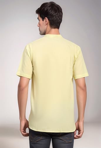 Image of SKAVIJ Men's Cotton Tunic Casual Short Kurta Top Regular Fit