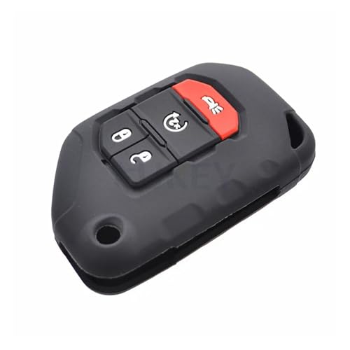 Housse pour clé de véhicule Jeep Wrangler 2018-2023 anti-rayures 4 boutons