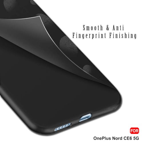 Image of TheGiftKart Sleek Back Cover Case for OnePlus Nord CE 6 5G | Slim Fit Protective Design | Ultra Matte Finish | Camera Protection Bump | Soft Back Cover Case for OnePlus Nord CE6 5G (Silicone, Black)