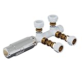 EINFACHE INSTALLATION UND INTEGRATION: Unsere Anschlussgarnitur ist für eine mittige Installation mit einem Rohrabstand von 50 mm ausgelegt und passt sowohl für Eckverbindungen als auch für Wandanschlüsse. Der Installationsprozess ist schnell und unkompliziert, dank der freien drehbaren Mutter und des Konus für Klemmsetanschlüsse, wodurch sie gleichermaßen geeignet ist für Renovierungen und Neubauten.