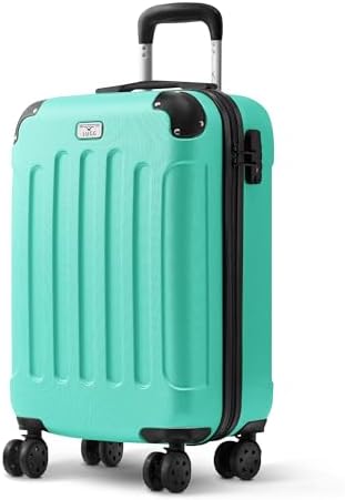 LUGG 20 Inch Skywander Lightweight Travel Cabin Bag - Carry On Approved Suitcase, ABS Shell Protection, Water Resistant & Safe Locking System - Easyjet Overhead Compliant (56x23x38cm)