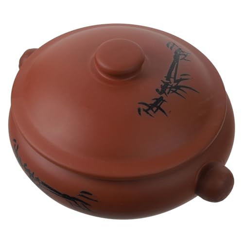 Gatuida Olla de Cerámica para Cocinar de 350 Ml, Cazuela Vapor Doméstica en Colores Surtidos, Olla de Estofado Saludable para Cocina Vitrocerámica, Batería Cocina Auxiliar Color Aleatorio