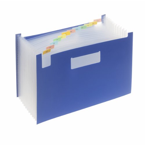 Foldersys Fächer-Stehsammler A4 PP 12 Fächer blau