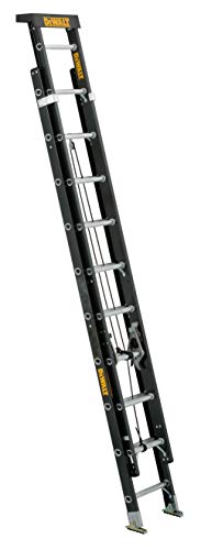 DeWalt DXL3020-20PT 20-Foot Fiberglass Extension ladder Type IA with 300-Pound Duty Rating,Yellow